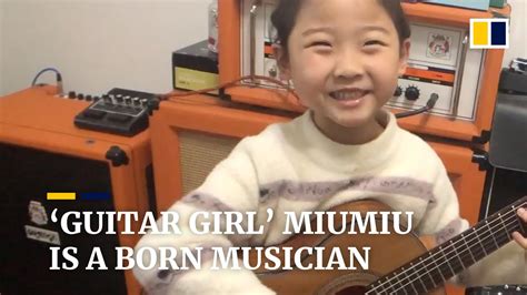 ‘Guitar girl’ Miumiu, 6, is a born musician 